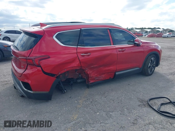 2020 Hyundai Santa Fe Limited with VIN 5NMS53AA8LH278765, listed as a IAAI auction lot 41339654 with 89,946 mi miles and . Bid and sale history available at DreamBid. Image 4.