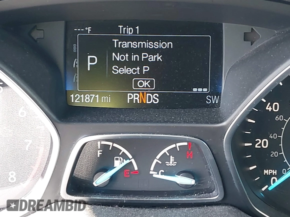 2017 Ford Escape SE with VIN 1FMCU0GD6HUE12367, listed as a IAAI auction lot 41899960 with 121,871 mi miles and . Bid and sale history available at DreamBid. Image 15.