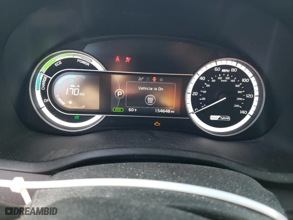 2017 Kia Niro LX with VIN KNDCB3LC4H5038781, listed as a Copart auction lot 48201755 with 154,648 mi miles and Salvage Title. Bid and sale history available at carsss.com. Image 9.