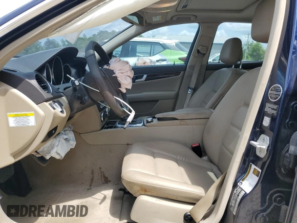 2014 Mercedes-Benz C 250 Sport with VIN WDDGF4HB7EG254898, listed as a Copart auction lot 53920835 with 142,607 mi miles and Salvage Title. Bid and sale history available at DreamBid. Image 7.