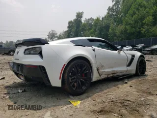2019 Chevrolet Corvette Z06 1LZ with VIN 1G1YN2D60K5606363, listed as a Copart auction lot 58392733 with 24,777 mi miles and Salvage Title. Bid and sale history available at carsss.com. Image 3.