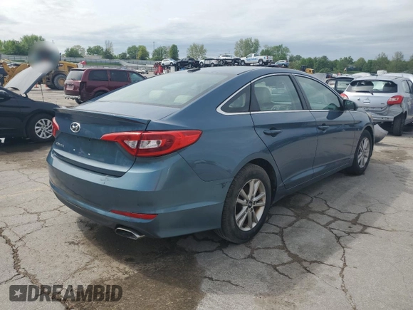 2016 Hyundai Sonata SE with VIN 5NPE24AF8GH407121, listed as a Copart auction lot 55057895 with 114,906 mi miles and Salvage Title. Bid and sale history available at carsss.com. Image 3.