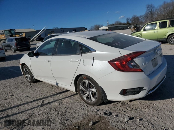 2020 Honda Civic Sedan LX with VIN 19XFC2F62LE004930, listed as a Copart auction lot 46882895 with 136,605 mi miles and Salvage Title. Bid and sale history available at carsss.com. Image 2.