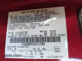 2018 Ford Mustang GT with VIN 1FA6P8CF3J5117201, listed as a IAAI auction lot 41511624 with 42,823 mi miles and . Bid and sale history available at DreamBid. Image 9.