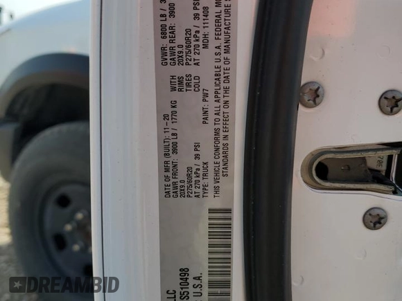 2021 Ram 1500 Warlock z VIN 1C6RR7GG7MS510498, wystawiony jako Copart lot #56228385 z przebiegiem 48 116 mil mil oraz Szkoda całkowita • Salvage title. Historia ofert i sprzedaży dostępna na DreamBid. Obrazek 12.