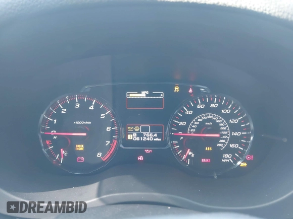 2019 Subaru WRX Premium with VIN JF1VA1C69K9817075, listed as a IAAI auction lot 41925449 with 61,240 mi miles. Bid and sale history available at carsss.com. Image 7.