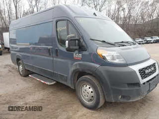 2022 Ram ProMaster Cargo with VIN 3C6MRVJGXNE112231, listed as a IAAI auction lot 41768053 with 57,877 mi miles and . Bid and sale history available at DreamBid. Image 1.