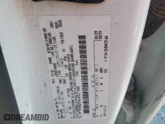 2020 Ford F-350 XL z VIN 1FT8W3DTXLEE57400, wystawiony jako Copart lot #49669475 z przebiegiem 446 677 mil mil oraz Czysty tytuł • Clean title. Historia ofert i sprzedaży dostępna na DreamBid. Obrazek 12.