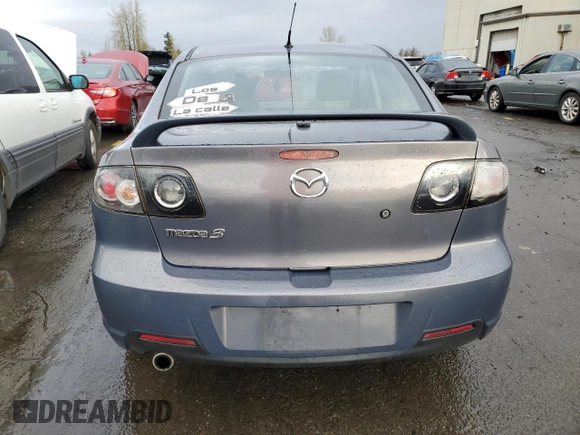 2007 Mazda 3 s Sport with VIN JM1BK323671684780, listed as a Copart auction lot 86375394 with 265,775 mi miles and Salvage Title. Bid and sale history available at carsss.com. Image 6.