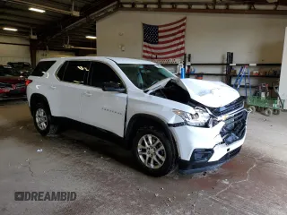 2021 Chevrolet Traverse LS with VIN 1GNERFKW5MJ222976, listed as a Copart auction lot 61166715 with 66,231 mi miles and Salvage title. Bid and sale history available at DreamBid. Image 4.