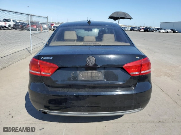 2012 Volkswagen Passat SE with VIN 1VWBP7A37CC075784, listed as a Copart auction lot 48779595 with 265,881 mi miles and Salvage Title. Bid and sale history available at carsss.com. Image 6.