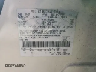 2007 Ford Edge SE z VIN 2FMDK36C27BB03987, wystawiony jako Copart lot #46288005 z przebiegiem 191 680 mil mil oraz Tytuł czysty. Historia ofert i sprzedaży dostępna na DreamBid. Obrazek 13.