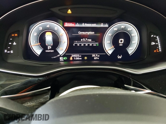 2023 Audi Q7 Premium Plus with VIN WA1LXBF71PD016522, listed as a Copart auction lot 55307155 with 24,025 mi miles and Salvage title. Bid and sale history available at DreamBid. Image 9.