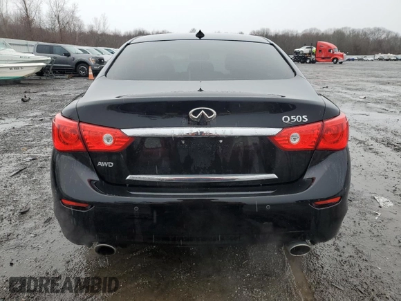 2017 Infiniti Q50 Premium with VIN JN1EV7AR2HM841483, listed as a Copart auction lot 49384005 with 87,181 mi miles and Salvage Title. Bid and sale history available at DreamBid. Image 6.