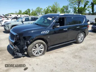2017 Infiniti QX80 with VIN JN8AZ2NEXH9151613, listed as a Copart auction lot 55811025 with 286,125 mi miles and Salvage title. Bid and sale history available at DreamBid. Image 1.