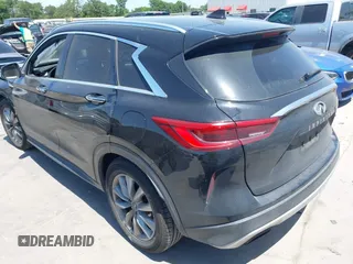 2019 Infiniti QX50 Luxe with VIN 3PCAJ5M13KF130893, listed as a IAAI auction lot 42023240 with 58,612 mi miles and . Bid and sale history available at DreamBid. Image 3.