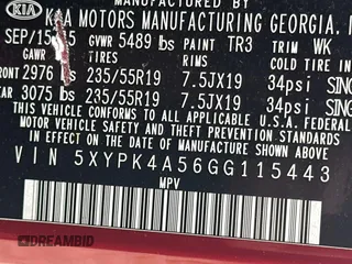 2016 Kia Sorento SX z VIN 5XYPK4A56GG115443, wystawiony jako Copart lot #48614745 z przebiegiem 132 205 mil mil oraz Czysty tytuł • Clean title. Historia ofert i sprzedaży dostępna na DreamBid. Obrazek 10.