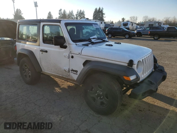 2021 Jeep Wrangler Sport with VIN 1C4GJXAGXMW725656, listed as a Copart auction lot 42826795 with 38,187 mi miles and Salvage Title. Bid and sale history available at DreamBid. Image 4.
