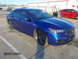2019 Acura TLX w/A-Spec Pkg with VIN 19UUB1F6XKA000681, listed as a IAAI auction lot 41224143 with 58,960 mi miles. Bid and sale history available at carsss.com. Image 1.