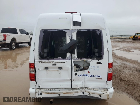 2012 Ford Transit Connect XLT with VIN NM0KS9BN6CT087323, listed as a Copart auction lot 55590515 with 156,465 mi miles and Salvage title. Bid and sale history available at DreamBid. Image 6.