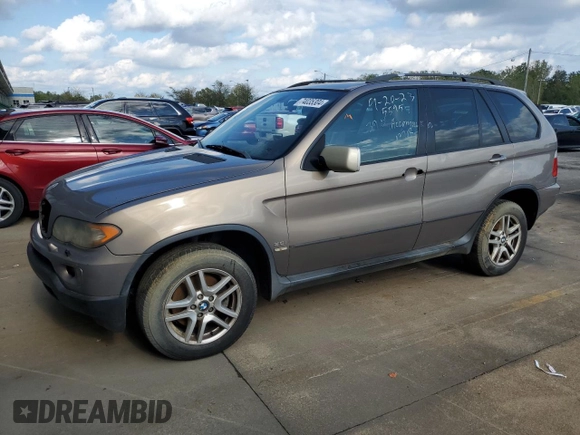 2005 BMW X5 3.0i with VIN 5UXFA13575LY08595, listed as a Copart auction lot 74035304 with 241,589 mi miles and Clean Title. Bid and sale history available at carsss.com. Image 1.