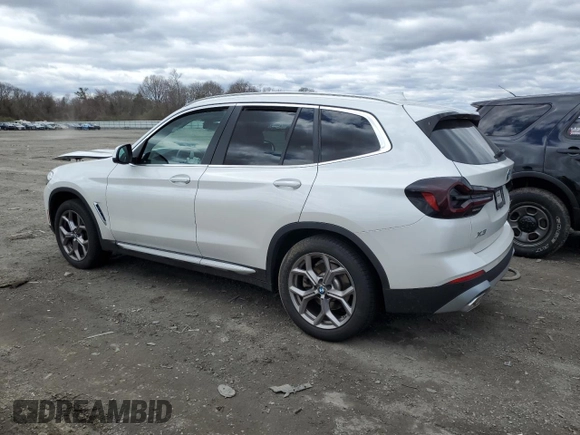 2023 BMW X3 xDrive30i with VIN 5UX53DP03P9S05083, listed as a Copart auction lot 53288355 with Not Provided miles and Salvage Title. Bid and sale history available at DreamBid. Image 2.