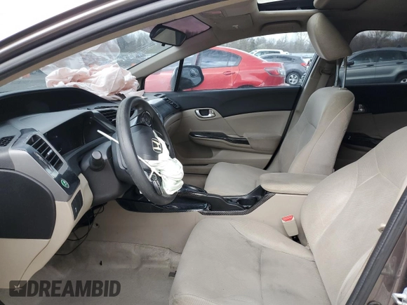 2012 Honda Civic EX with VIN 19XFB2F80CE053287, listed as a Copart auction lot 53332085 with 137,445 mi miles and Salvage Title. Bid and sale history available at DreamBid. Image 7.