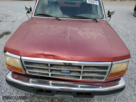 1996 Ford F-250 with VIN 1FTHX25F4TEB30782, listed as a Copart auction lot 73194274 with 208,276 mi miles and Salvage Title. Bid and sale history available at carsss.com. Image 11.
