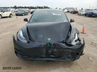 2023 Tesla Model 3 with VIN 5YJ3E1EA5PF421598, listed as a Copart auction lot 47036995 with 6,511 mi miles and Salvage Title. Bid and sale history available at carsss.com. Image 5.