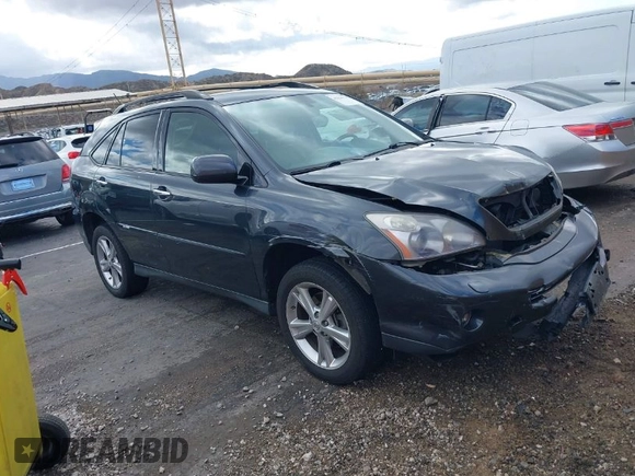2008 Lexus RX 400h with VIN JTJGW31U382850234, listed as a IAAI auction lot 41556774 with 124,697 mi miles and . Bid and sale history available at DreamBid. Image 1.