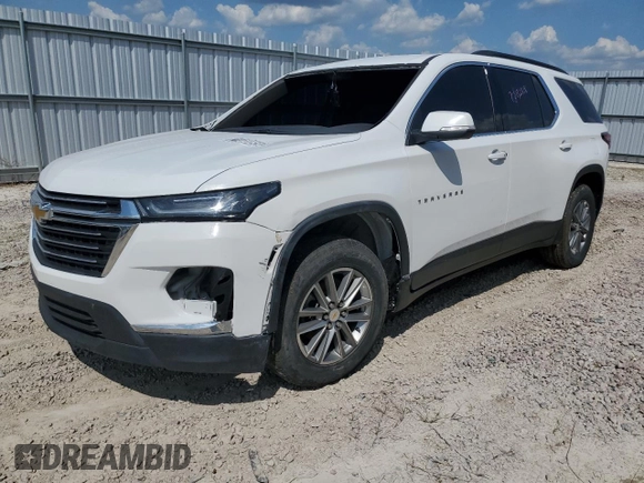 2023 Chevrolet Traverse LT Cloth with VIN 1GNEVGKW0PJ132818, listed as a Copart auction lot 71440884 with 43,638 mi miles and Clean Title. Bid and sale history available at carsss.com. Image 1.