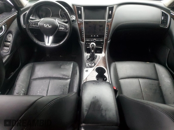 2018 Infiniti Q50 Luxe with VIN JN1EV7AR1JM433482, listed as a Copart auction lot 57093905 with Not provided miles and Salvage title. Bid and sale history available at DreamBid. Image 8.