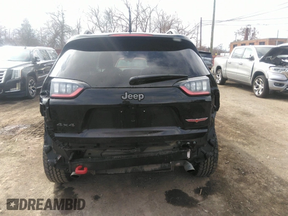 2019 Jeep Cherokee Trailhawk with VIN 1C4PJMBX1KD331128, listed as a IAAI auction lot 41983976 with 110,190 mi miles and . Bid and sale history available at DreamBid. Image 16.