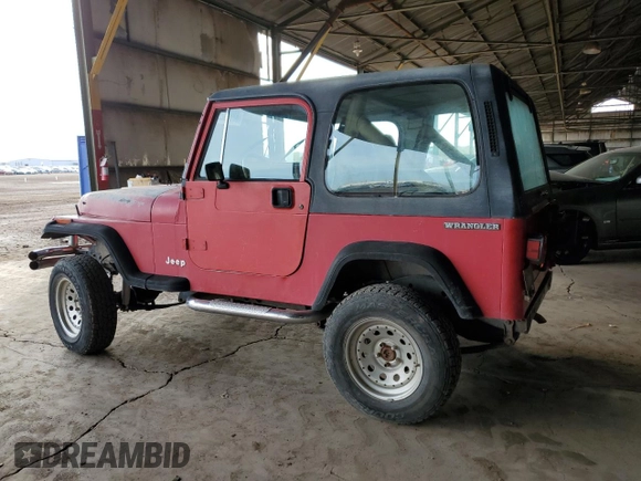 1991 Jeep Wrangler with VIN 2J4FY29S5MJ102367, listed as a Copart auction lot 82873294 with 71,908 mi miles and Salvage Title. Bid and sale history available at carsss.com. Image 2.
