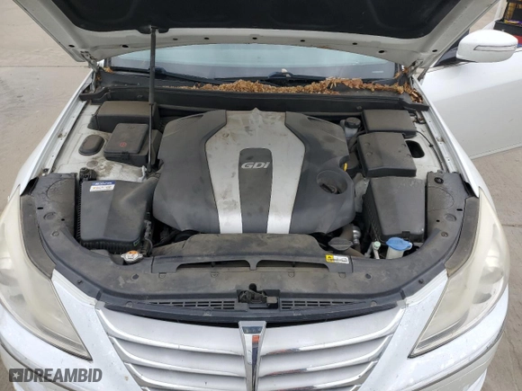 2013 Hyundai Genesis 3.8L with VIN KMHGC4DDXDU237163, listed as a Copart auction lot 53838145 with 96,928 mi miles and Salvage Title. Bid and sale history available at carsss.com. Image 11.