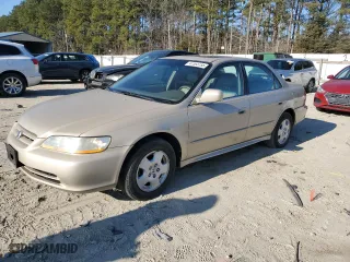 2002 Honda Accord Sdn EX w/Leather with VIN 1HGCG165X2A058875, listed as a Copart auction lot 47393735 with 72,915 mi miles and Salvage Title. Bid and sale history available at carsss.com. Image 1.