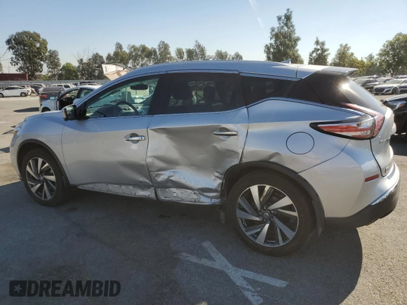 2016 Nissan Murano SV with VIN 5N1AZ2MGXGN140790, listed as a Copart auction lot 80698054 with 81,738 mi miles and Salvage Title. Bid and sale history available at carsss.com. Image 2.