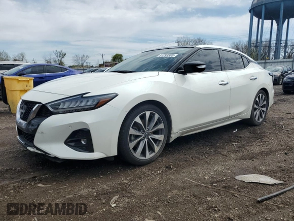 2023 Nissan Maxima Platinum z VIN 1N4AA6FV4PC502516, wystawiony jako Copart lot #51795585 z przebiegiem Nie podano mil oraz Szkoda całkowita • Salvage title. Historia ofert i sprzedaży dostępna na DreamBid. Obrazek 1.