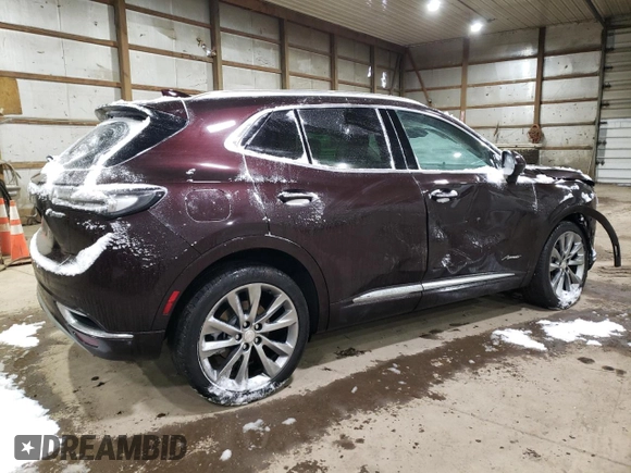 2021 Buick Envision Avenir with VIN LRBFZSR48MD193321, listed as a Copart auction lot 89130195 with 40,731 mi miles and Salvage Title. Bid and sale history available at carsss.com. Image 3.
