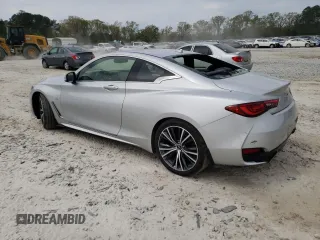 2020 Infiniti Q60 Luxe with VIN JN1EV7EKXLM340167, listed as a Copart auction lot 46643473 with 28,966 mi miles and . Bid and sale history available at carsss.com. Image 2.
