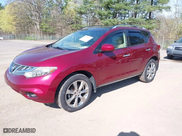 2012 Nissan Murano SV with VIN JN8AZ1MW5CW200604, listed as a IAAI auction lot 42121521 with 166,331 mi miles. Bid and sale history available at carsss.com. Image 2.