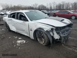 2019 Dodge Charger Scat Pack with VIN 2C3CDXGJ7KH579211, listed as a Copart auction lot 44421915 with 74,672 mi miles and Salvage Title. Bid and sale history available at carsss.com. Image 4.