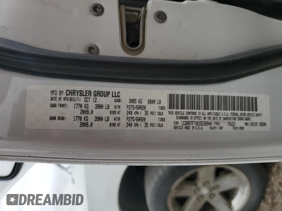 2013 Ram 1500 Express с VIN 1C6RR7FT0DS539940, выставлен на аукционе Copart как лот 54602555 с пробегом 193 590 миль миль и Чистый • Clean title. История ставок и продаж доступна на DreamBid. Изображение 13.