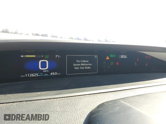 2021 Toyota Prius LE with VIN JTDKAMFP6M3191509, listed as a Copart auction lot 60153785 with 112,625 mi miles and Salvage title. Bid and sale history available at DreamBid. Image 9.