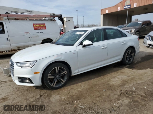 2017 Audi A4 Premium Plus with VIN WAUENAF43HN018916, listed as a Copart auction lot 52476025 with 98,159 mi miles and Salvage Title. Bid and sale history available at carsss.com. Image 1.