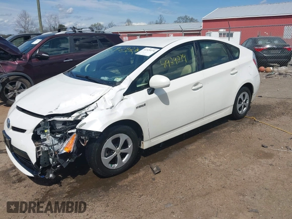 2013 Toyota Prius One with VIN JTDKN3DU6D5589962, listed as a IAAI auction lot 41929274 with 156,484 mi miles. Bid and sale history available at carsss.com. Image 18.