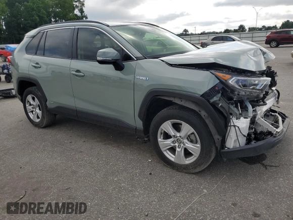 2020 Toyota RAV4 Hybrid XLE with VIN JTMR6RFV5LD003115, listed as a Copart auction lot 60966755 with 53,942 mi miles and Salvage title. Bid and sale history available at DreamBid. Image 4.