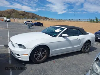 2014 Ford Mustang V6 with VIN 1ZVBP8EM4E5243008, listed as a IAAI auction lot 41572234 with 114,392 mi miles. Bid and sale history available at carsss.com. Image 14.