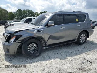 2017 Nissan Armada SV with VIN JN8AY2ND8H9007164, listed as a Copart auction lot 67336924 with 146,972 mi miles and Salvage Title. Bid and sale history available at carsss.com. Image 1.