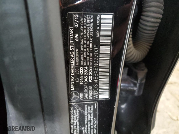 2014 Mercedes-Benz CLA-Class CLA 250 with VIN WDDSJ4EBXEN027035, listed as a Copart auction lot 43750025 with 144,439 mi miles and Salvage Title. Bid and sale history available at carsss.com. Image 12.